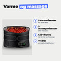 MuscleHeat: 5 varmeniveauer 45-65°C, 3 massageniveauer, LED-display, trådløs