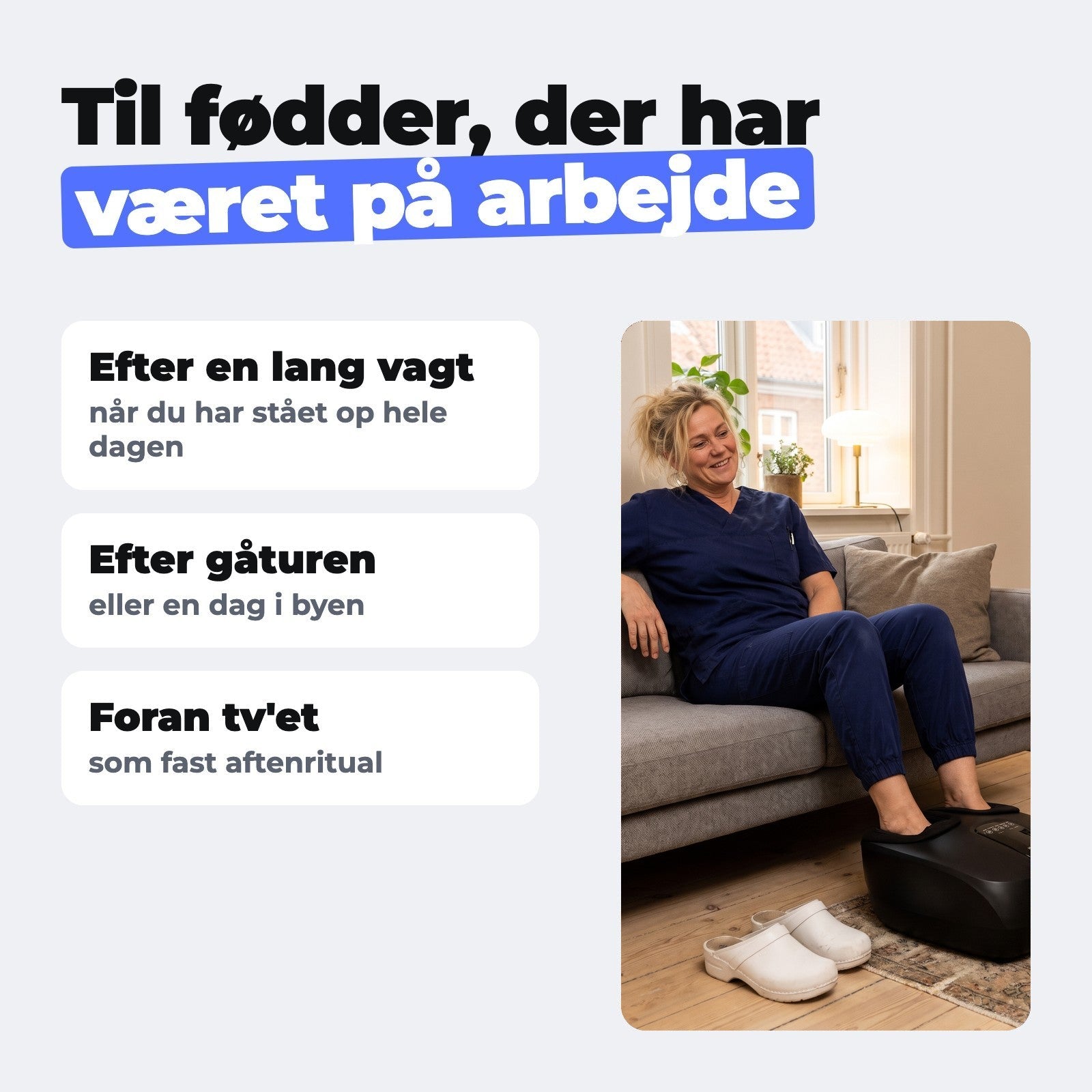 MuscleFeet til fødder efter en lang dag