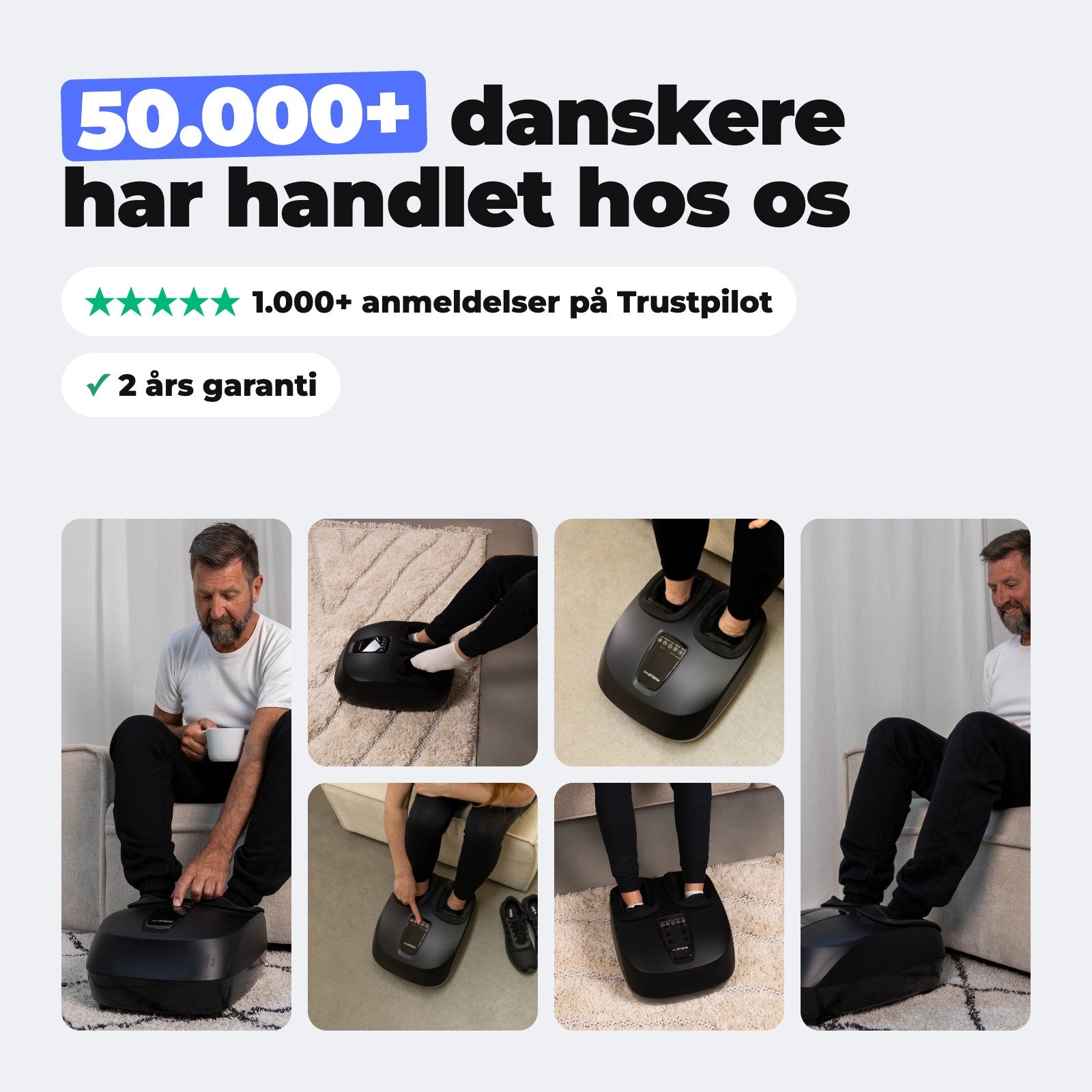 50.000+ danskere har handlet hos MusclePain, 1.000+ anmeldelser på Trustpilot