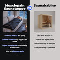 Musclepain saunatæppe vs. saunakabine: under 2.000 kr., foldes sammen, ingen installation
